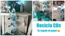 IDEA PARA RECICLAR CDs, CON PAPEL, Con un aire romántico 💖