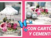 IDEA CON CEMENTO y cartón  -COMO HACER UNA JAULA PARA FLORES 🌸🌼🌺