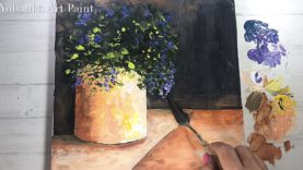 imagen como pintar flores mas faciles