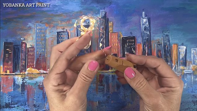 imagen destacada como pintar ciudad iluminada