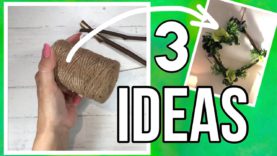3 IDEAS con  CUERDA de YUTE / PALOS / y ROLLOS de PAPEL HIGIÉNICO