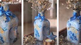 imagen reciclando frascos y botellas de cristal