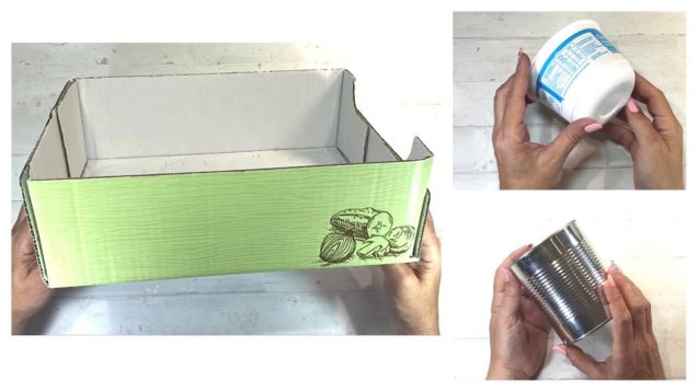 reciclando latas cuerda carton creando manualidades