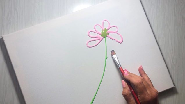 aprende a pintar flores tecnica pintura acrilica paso a paso