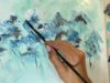 idea facil como pintar flores con acrilico