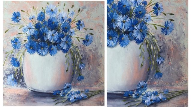 flores color azul