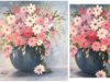 pinta flores en pastel
