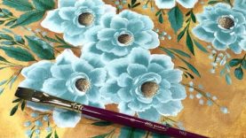 como pintar flores paso a paso