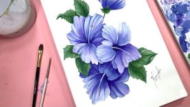 como pintar flores preciosas con acrilico img