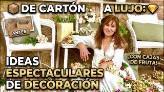 Parece MADERA pero es CARTÓN DIY Decoración de Lujo con Cajas de Fruta